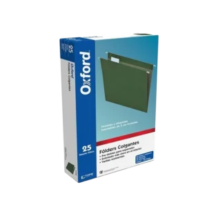 Oxford green hanging file folder letter size with rails